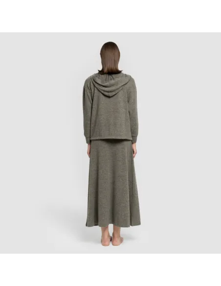 Saia midi evasê New malha extra suave faldas