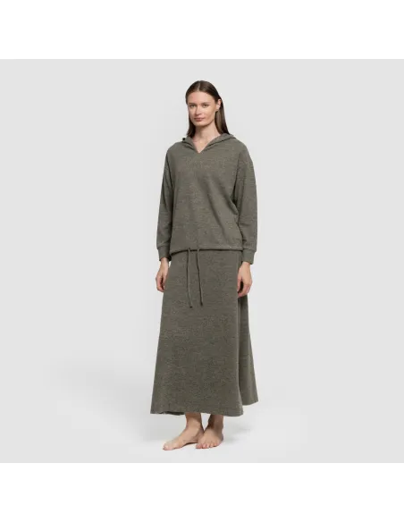 Saia midi evasê New malha extra suave faldas