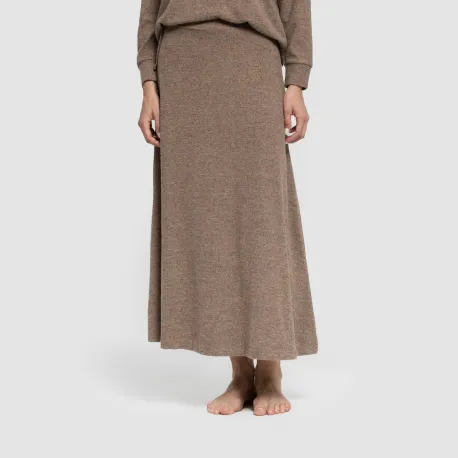 Saia midi evasê New malha extra suave faldas