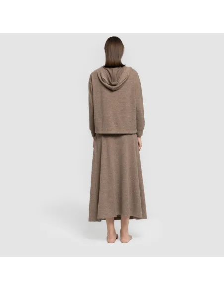 Saia midi evasê New malha extra suave faldas