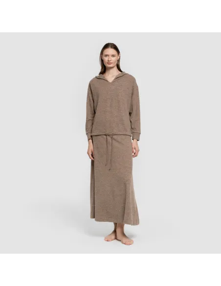 Saia midi evasê New malha extra suave faldas