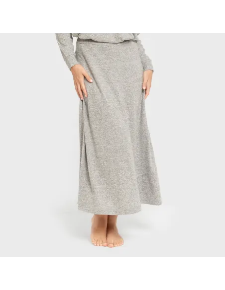 Saia midi evasê New malha extra suave faldas