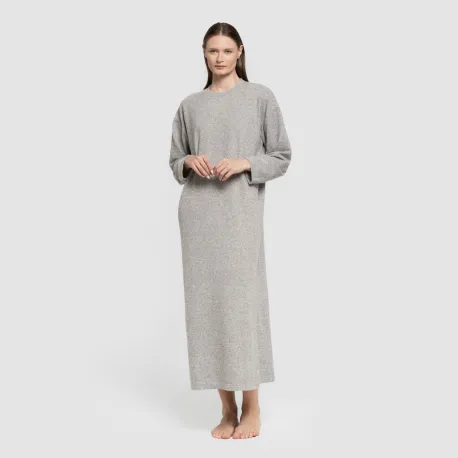 Vestido midi de manga comprida New malha extra suave vestidos-midi