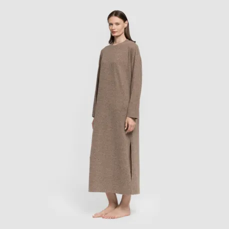 Vestido midi de manga comprida New malha extra suave vestidos-midi