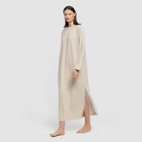 Vestido midi de manga comprida New malha extra suave vestidos-midi