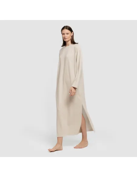 Vestido midi de manga comprida New malha extra suave vestidos-midi