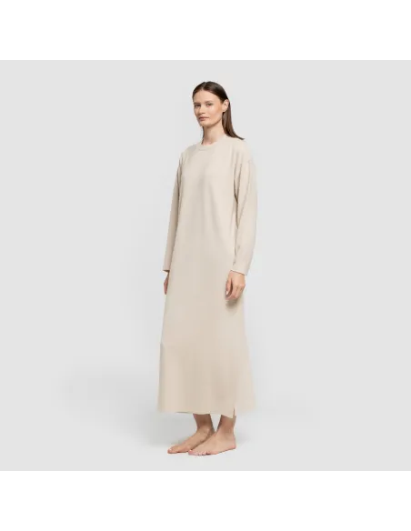Vestido midi de manga comprida New malha extra suave vestidos-midi