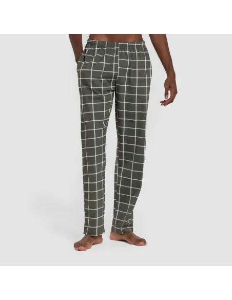 Pijama algodão homem Cuadro Andino verde caça pijamas-compridos-homem