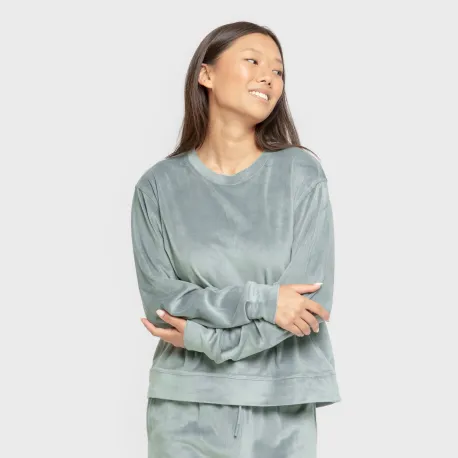 Pijama de veludo super soft liso pijama-inverno-mulher