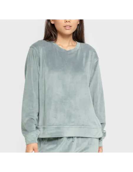 Pijama de veludo super soft liso pijama-inverno-mulher