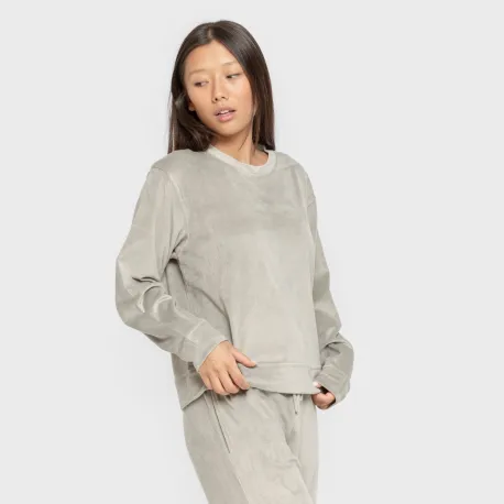 Pijama de veludo super soft liso pijama-inverno-mulher