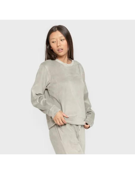 Pijama de veludo super soft liso pijama-inverno-mulher