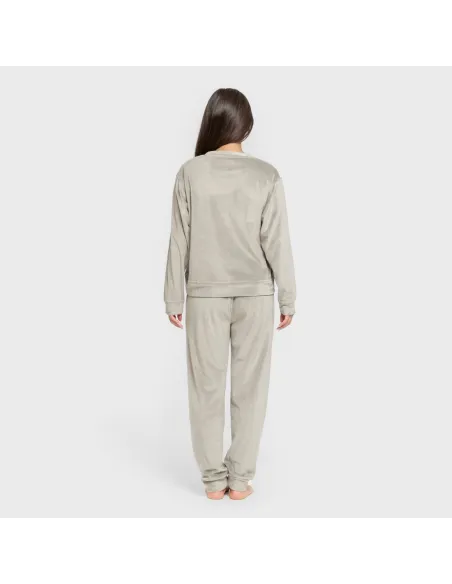 Pijama de veludo super soft liso pijama-inverno-mulher