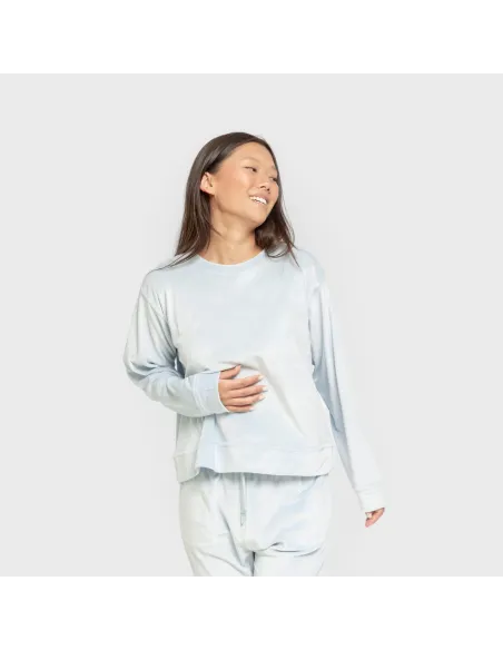 Pijama de veludo super soft liso pijama-inverno-mulher