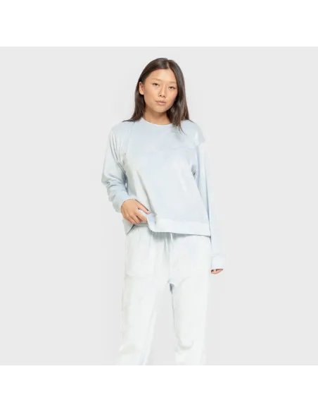 Pijama de veludo super soft liso pijama-inverno-mulher