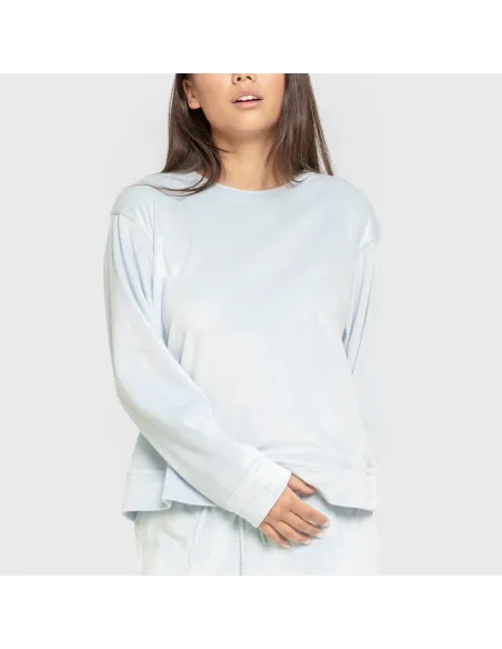 Pijama de veludo super soft liso pijama-inverno-mulher