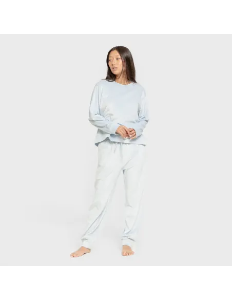 Pijama de veludo super soft liso pijama-inverno-mulher