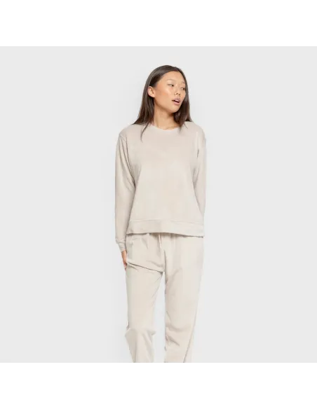 Pijama de veludo super soft liso pijama-inverno-mulher
