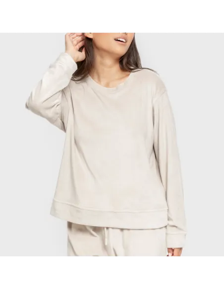 Pijama de veludo super soft liso pijama-inverno-mulher