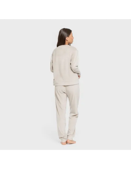 Pijama de veludo super soft liso pijama-inverno-mulher