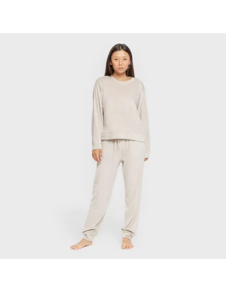 Pijama de veludo super soft liso pijama-inverno-mulher