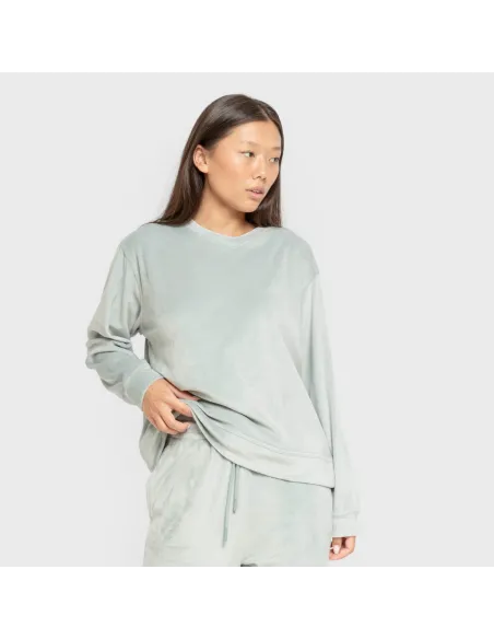Pijama de veludo super soft liso pijama-inverno-mulher