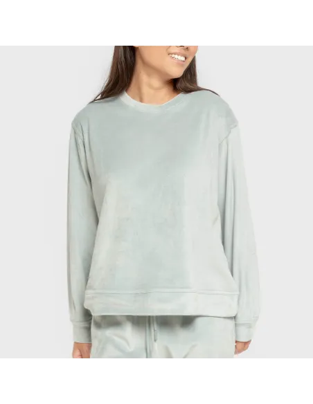 Pijama de veludo super soft liso pijama-inverno-mulher