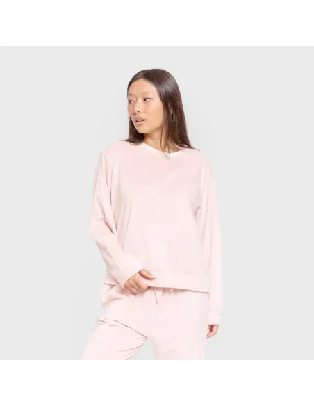Pijama de veludo super soft liso pijama-inverno-mulher