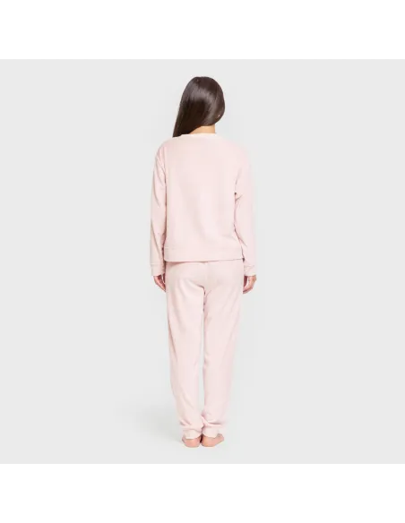 Pijama de veludo super soft liso pijama-inverno-mulher