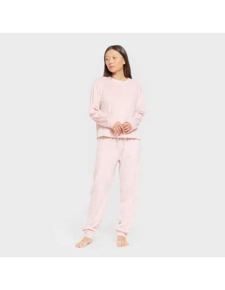 Pijama de veludo super soft liso pijama-inverno-mulher