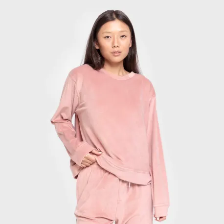 Pijama de veludo super soft liso pijama-inverno-mulher
