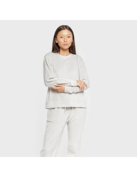 Pijama de veludo super soft liso pijama-inverno-mulher