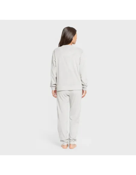 Pijama de veludo super soft liso pijama-inverno-mulher