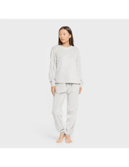 Pijama de veludo super soft liso pijama-inverno-mulher