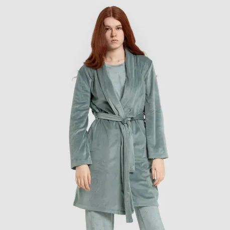 Roupão veludo super soft liso roupoes-mulher