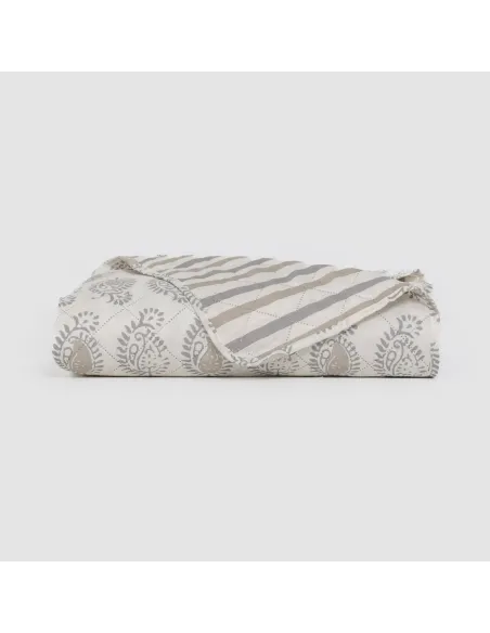 Colcha bouti Indonesia cinza - verde colchas-bouti