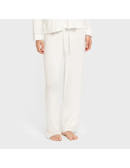 Pijama manga comprida camisado viscose malha mulher pijamas-compridos-de-mulher