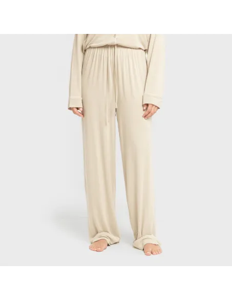 Pijama manga comprida camisado viscose malha mulher pijamas-compridos-de-mulher