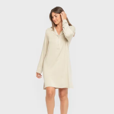 Camisola camisera viscose ponto mulher vestidos-mulher
