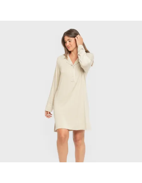 Camisola camisera viscose ponto mulher vestidos-mulher