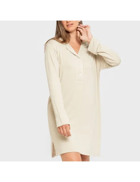 Camisola camisera viscose ponto mulher vestidos-mulher
