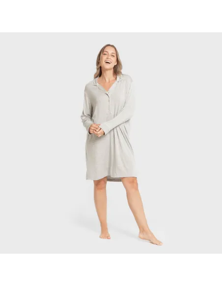 Camisola camisera viscose ponto mulher vestidos-mulher