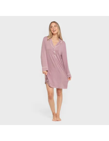 Camisola camisera viscose ponto mulher vestidos-mulher
