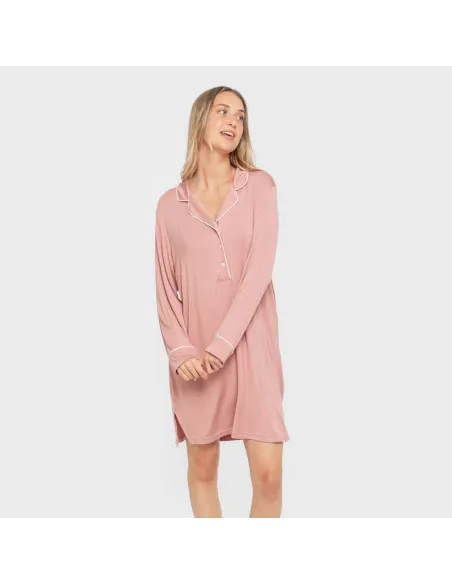 Camisola camisera viscose ponto mulher vestidos-mulher