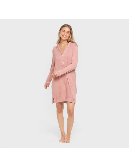 Camisola camisera viscose ponto mulher vestidos-mulher
