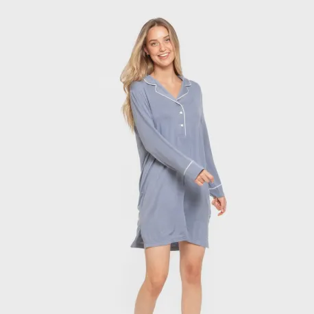 Camisola camisera viscose ponto mulher vestidos-mulher