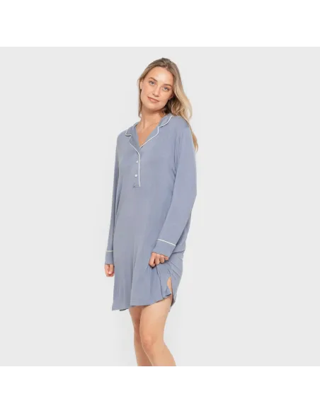 Camisola camisera viscose ponto mulher vestidos-mulher