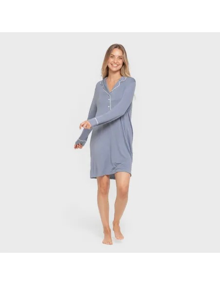 Camisola camisera viscose ponto mulher vestidos-mulher