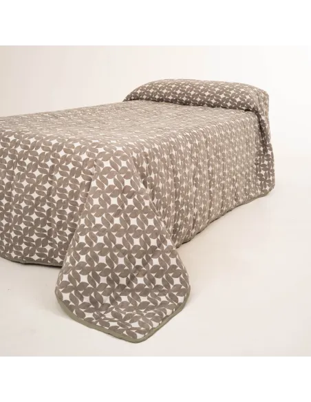 Colcha jacquard chenilla Keira verde seco colchas-jacquard