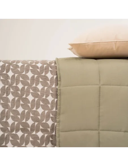 Colcha jacquard chenilla Keira verde seco colchas-jacquard